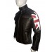 UK Flag Cafe Racer Vintage Style Brown Leather Jacket UK Flag Cafe Racer Vintage Style Brown Leather Jacket
